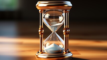 an hourglass background. 3d illustration	