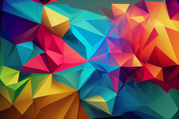 Obraz premium Colored polygonal background, abstract illustration.
