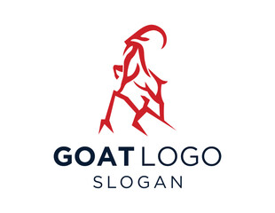 The logo design is about Goat and was created using the Corel Draw 2018 application with a white background.
