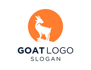 The logo design is about Goat and was created using the Corel Draw 2018 application with a white background.