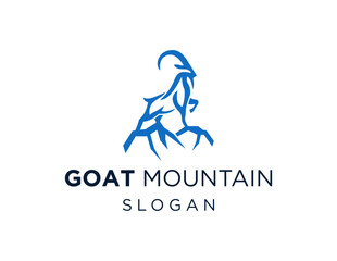 The logo design is about Goat and was created using the Corel Draw 2018 application with a white background.