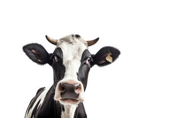 A dairy cow isolated on a transparent background.