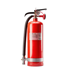 Obraz premium A fire extinguisher isolated on a transparent background.