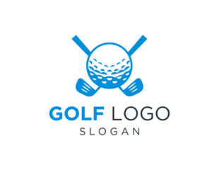 The logo design is about Golf and was created using the Corel Draw 2018 application with a white background.