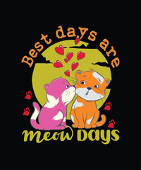 Best days are meow days - Cat Lover T-Shirt