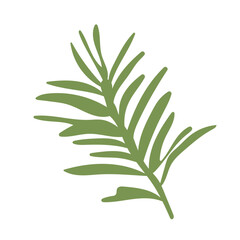 Naklejka premium Leaf plant element for beautiful design. Simple form. Vector drawing.