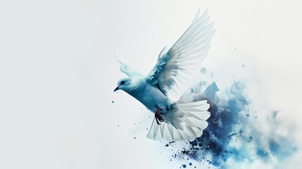 Flight of Purity: Graceful Dove in Freedom's Hue
