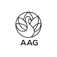 AAG Letter logo design template vector. AAG Business abstract connection vector logo. AAG icon circle logotype.
