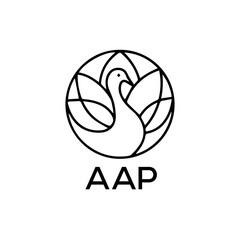 Naklejka premium AAP Letter logo design template vector. AAP Business abstract connection vector logo. AAP icon circle logotype. 