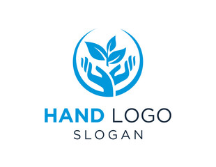 The logo design is about Hand and was created using the Corel Draw 2018 application with a white background.