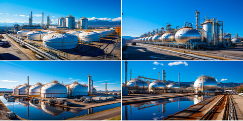 Industrial grade tanks and silos for storing raw materials. High volume storage solutions for efficient material handling. Rugged design that can withstand harsh industrial environments.