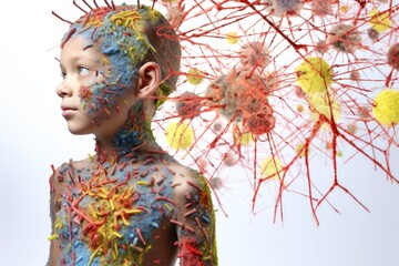 Fototapeta premium Close-up,Symptoms of health issues and disease on child, medical treatment concept