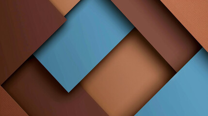 Medium Blue and Chocolate Brown abstract background vector presentation design. PowerPoint and Business background.