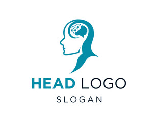 The logo design is about Head and was created using the Corel Draw 2018 application with a white background.