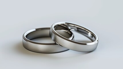 Sophisticated Strength: Titanium Rings Symbolizing Partnership