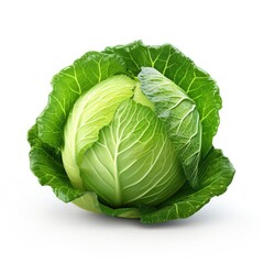 Obraz premium Fresh cabbage isolated on white background