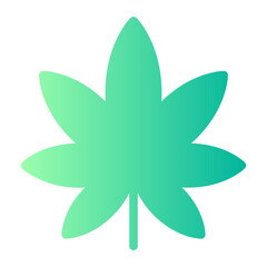 Obraz premium Cannabis gradient icon