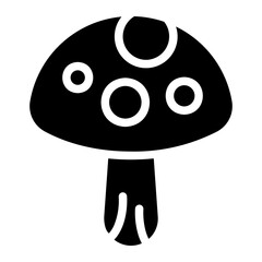Fototapeta premium mushroom glyph icon