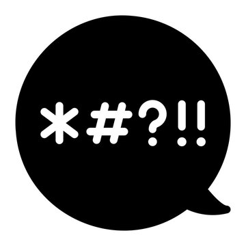 swear glyph icon