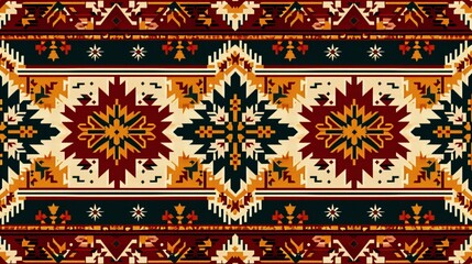 seamless pattern with christmas. tribal pattern. local fabric pattern. pixel pattern. cross stitch - obrazy, fototapety, plakaty