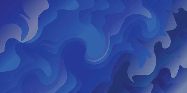 Curly lines vector in blue color suitable for background design.