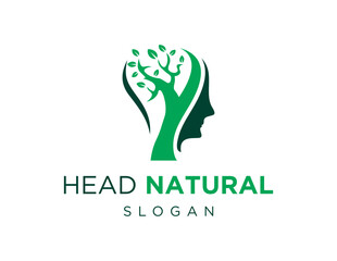 The logo design is about Head Nature and was created using the Corel Draw 2018 application with a white background.