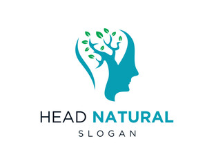 The logo design is about Head Nature and was created using the Corel Draw 2018 application with a white background.