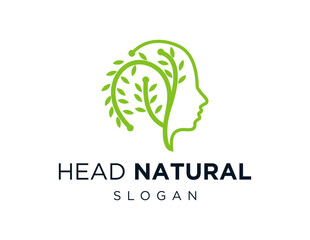 The logo design is about Head Nature and was created using the Corel Draw 2018 application with a white background.