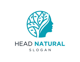 The logo design is about Head Nature and was created using the Corel Draw 2018 application with a white background.
