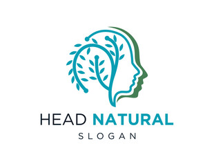 The logo design is about Head Nature and was created using the Corel Draw 2018 application with a white background.