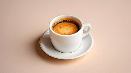 a cup of cappuccino on a saucer