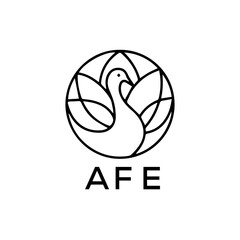 AFE Letter logo design template vector. AFE Business abstract connection vector logo. AFE icon circle logotype.
