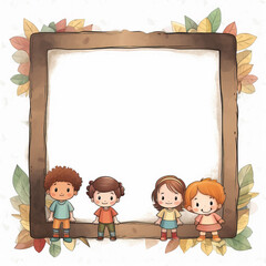 Children's character text box,created with Generative AI tecnology.