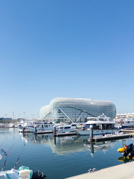 W Hotel Yas Island in Abu Dhabi as seen from Yas Marina 