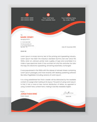 Modern corporate letterhead design, and Professional business cover letter template in a4 print paper