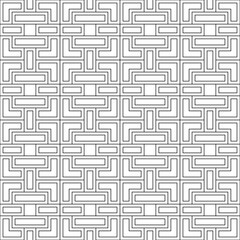 Vector seamless pattern. Modern stylish texture. Monochrome, linear abstract background.