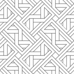 Vector seamless pattern. Modern stylish texture. Monochrome, linear abstract background.