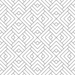 Vector seamless pattern. Modern stylish texture. Monochrome, linear abstract background.