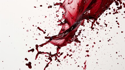 Splashing Elegance: Red Wine in Vibrant Flow