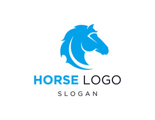 The logo design is about Horse and was created using the Corel Draw 2018 application with a white background.