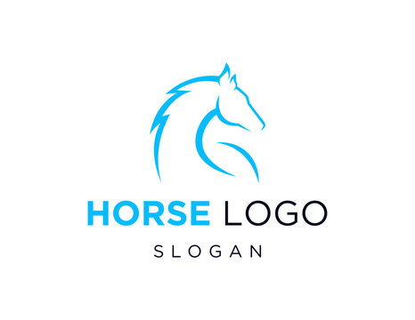 The logo design is about Horse and was created using the Corel Draw 2018 application with a white background.