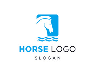 The logo design is about Horse and was created using the Corel Draw 2018 application with a white background.