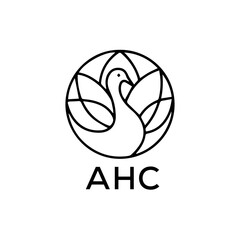 Fototapeta premium AHC Letter logo design template vector. AHC Business abstract connection vector logo. AHC icon circle logotype. 