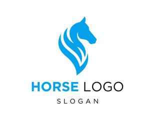 The logo design is about Horse and was created using the Corel Draw 2018 application with a white background.