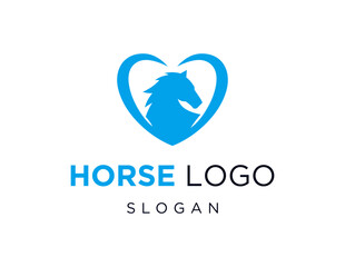 The logo design is about Horse and was created using the Corel Draw 2018 application with a white background.