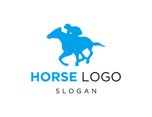 The logo design is about Horse and was created using the Corel Draw 2018 application with a white background.