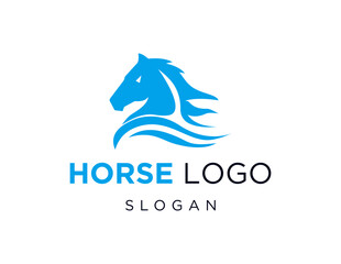 The logo design is about Horse and was created using the Corel Draw 2018 application with a white background.