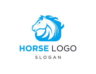 The logo design is about Horse and was created using the Corel Draw 2018 application with a white background.