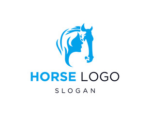 Fototapeta premium The logo design is about Horse and was created using the Corel Draw 2018 application with a white background.