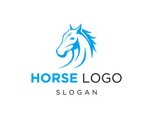 The logo design is about Horse and was created using the Corel Draw 2018 application with a white background.